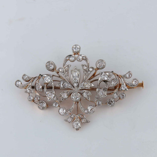Broche Broche en platine et diamants 58 Facettes