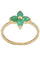 Bague 52 BAGUE FLEUR ÉMERAUDES ET DIAMANTS 58 Facettes 056251