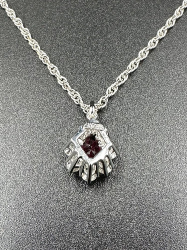 Pendentif CARL BUCHERER - Pendentif Or blanc Rubis Diamants 58 Facettes