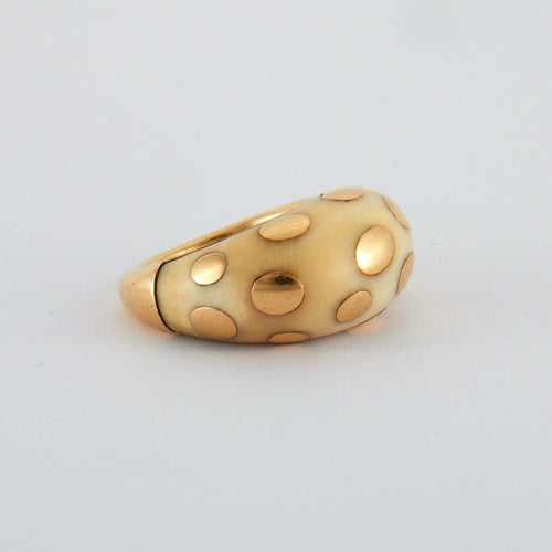 Bague 48 BULGARI - Bague Or et Ivoire 58 Facettes