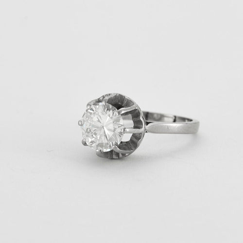 Bague 54 Bague Solitaire Diamant 2.67cts 58 Facettes