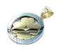 Pendentif BVLGARI. Collection Tondo, pendentif or et acier 58 Facettes