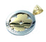 Pendentif BVLGARI. Collection Tondo, pendentif or et acier 58 Facettes