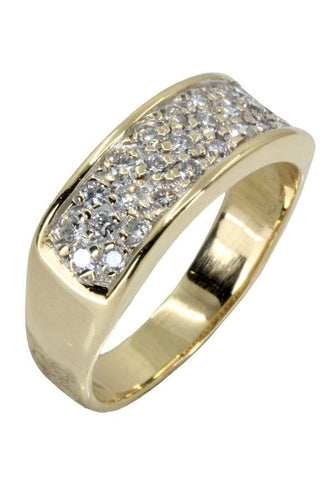 Bague BAGUE MODERNE PAVAGE DIAMANTS 58 Facettes 050041