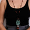 Collier Collier Sautoir Or blanc Jade Corail Onyx 58 Facettes 0009