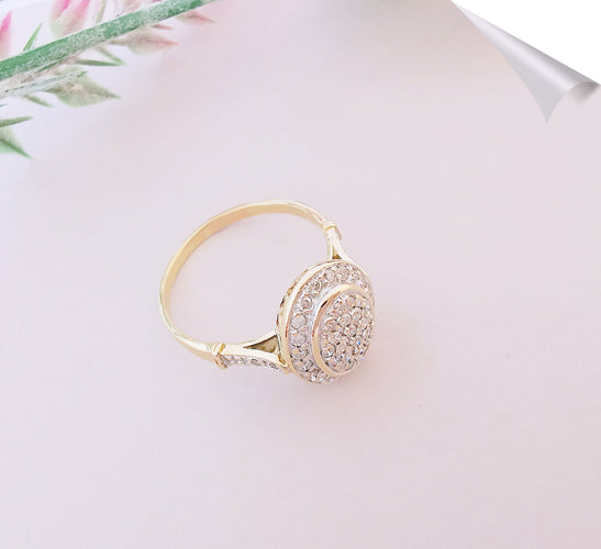 Bague 59.5 Bague Diamants Or Deux Tons 58 Facettes AA 1521