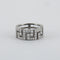 Bague 55 Bague anneau motif grec Diamants 58 Facettes