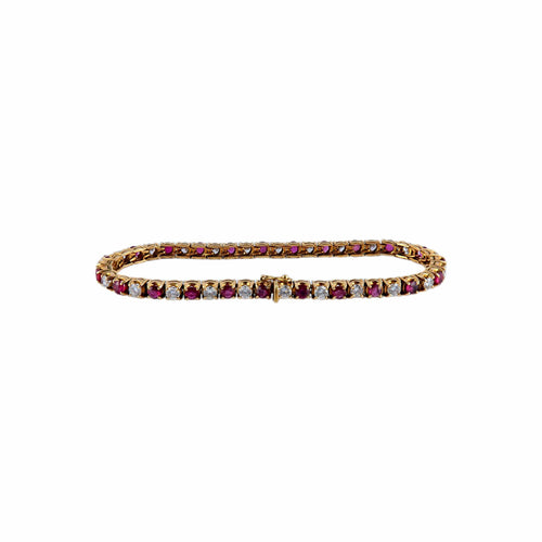 Bracelet Bracelet Tennis Rubis Diamants 58 Facettes