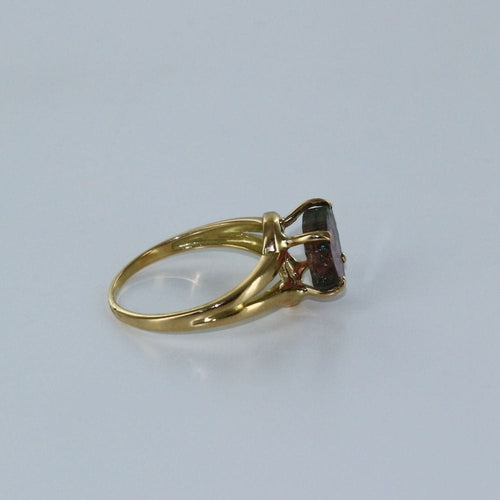 Bague 53 Bague tourmaline pastèque brute 58 Facettes