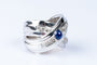 Bague Bague diamants saphir or blanc 58 Facettes 111-170463-34