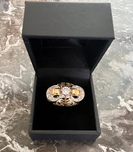 Bague 54 Bague Tank Diamants Or Jaune 58 Facettes BD184