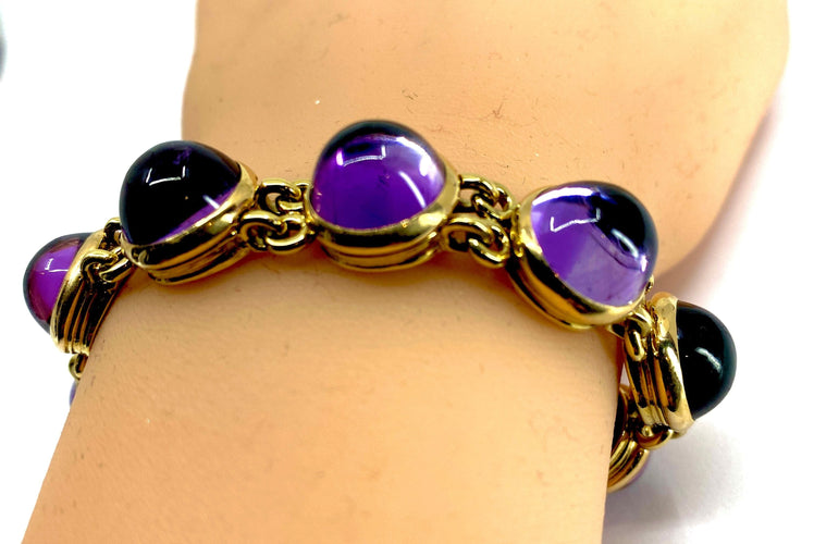 Bracelet Bracelet Améthystes cabochon 58 Facettes