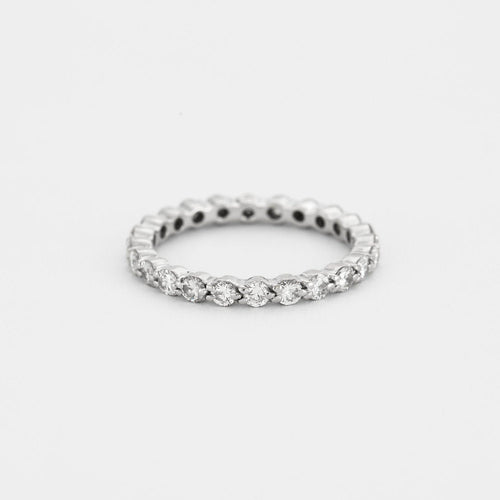 Bague 52 Alliance américaine Or blanc Diamants 0.80ct 58 Facettes 240032