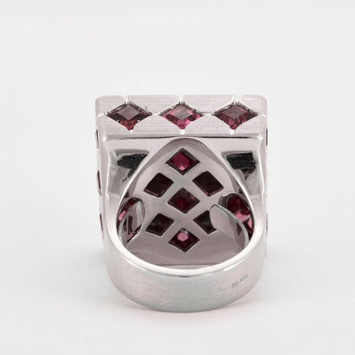 Bague 55 Bague Cocktail Damier Tourmalines 58 Facettes