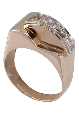 Bague Bague Tank Or jaune Diamant 58 Facettes 077591