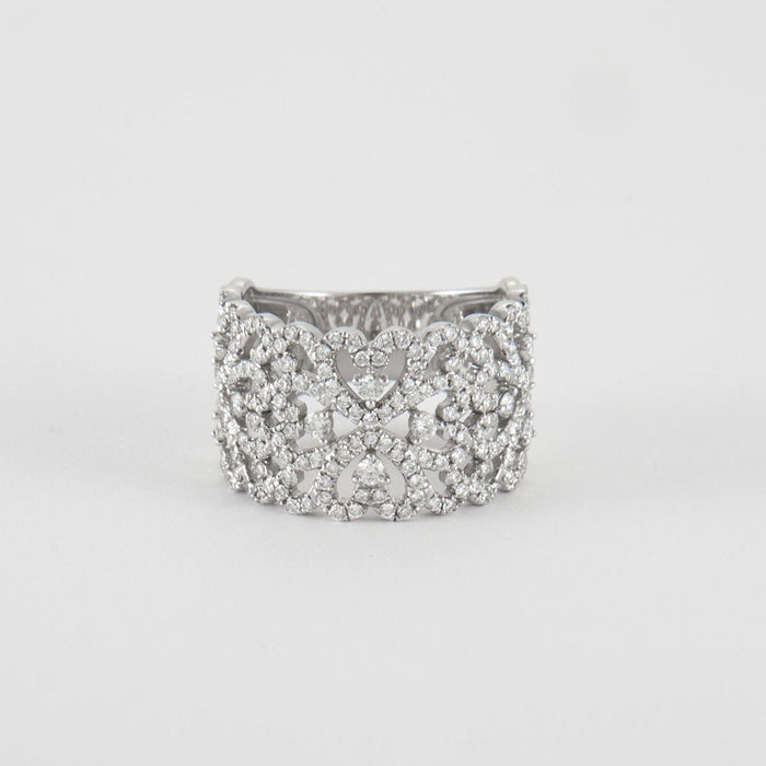 Bague 53 Bague en Or Blanc & diamants 58 Facettes