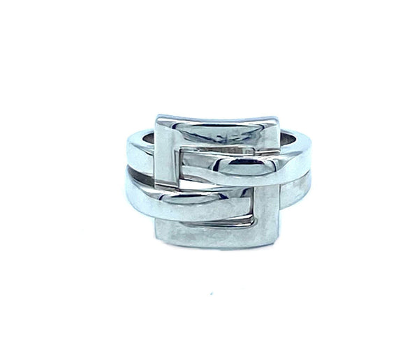 Bague 54 Boucheron. Bague or blanc 58 Facettes