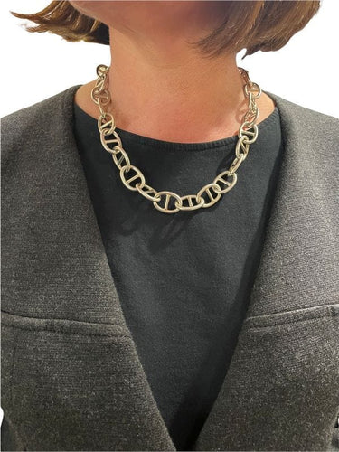 Collier COLLIER ARGENT MAILLE MARINE 58 Facettes 041251