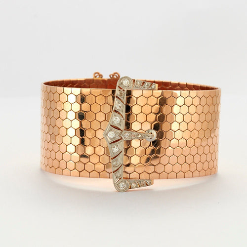 Bracelet Bracelet Ceinture Nid d'abeille Diamants 58 Facettes