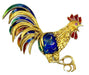 Broche Broche « Coq » or jaune et email 58 Facettes