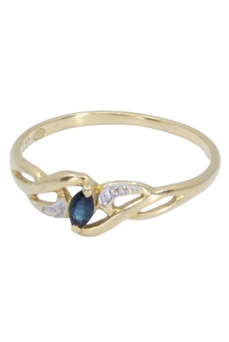 Bague 54 Bague 2 ors, saphir 58 Facettes 061801