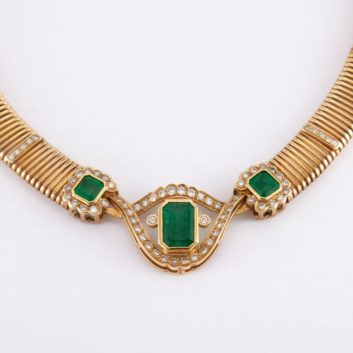 Collier Collier demi parure en or jaune 58 Facettes