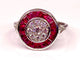 Bague Bague Or blanc Rubis et Diamants 58 Facettes AB221