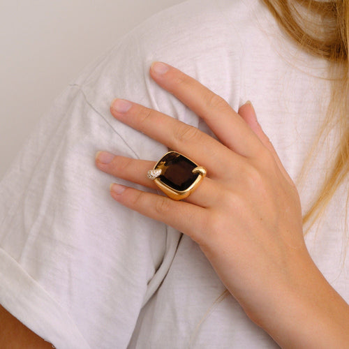 Bague 52 POMELLATO - Bague Ritratto Quartz fumé 58 Facettes
