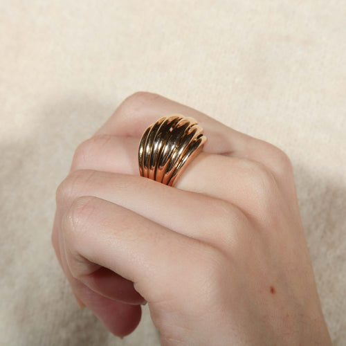 Bague 52 Bague à godrons 58 Facettes 8400