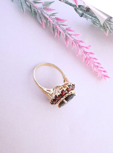 Bague 58 Bague Grenats Or Jaune 58 Facettes AA 1531