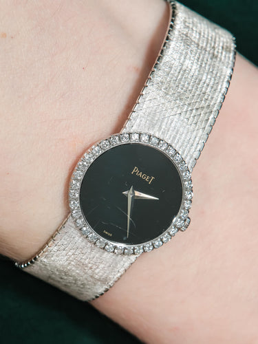 Montre Montre PIAGET Or Blanc Diamants 58 Facettes