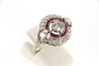 Bague Bague Art Deco, platine, diamants et rubis calibrés 58 Facettes 6268b