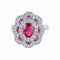 Bague 53 Bague Style 1900 Rubis Diamants 58 Facettes