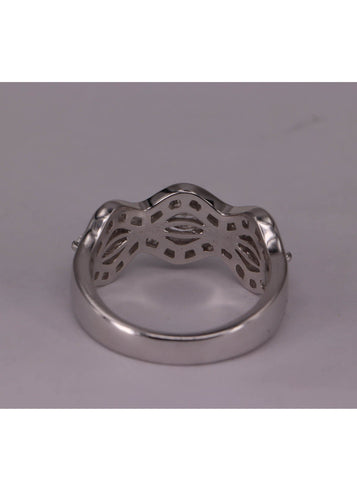 Bague Bague Waves Or blanc et Diamants 58 Facettes RNG2506