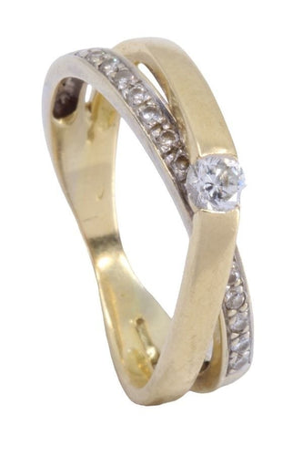 Bague 57 BAGUE ENTRELACÉE DIAMANTS 58 Facettes 071311