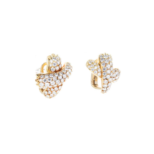 Boucles d'oreilles BOUCLES D’OREILLES FRED « OMBRE » FÉLINE OR JAUNE DIAMANTS 58 Facettes 1.23022