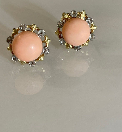 Boucles d'oreilles Boucles d'Oreilles Corail et Diamants 58 Facettes 1046970