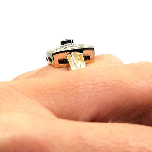 Bague Bague or blanc, or jaune et diamants 58 Facettes 3708