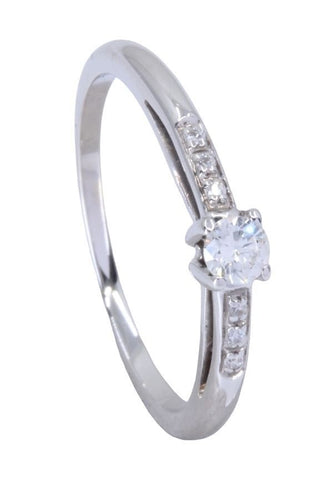 Bague 53 SOLITAIRE "TU ES LE SEL DE MA VIE" MAUBOUSSIN 58 Facettes 063691