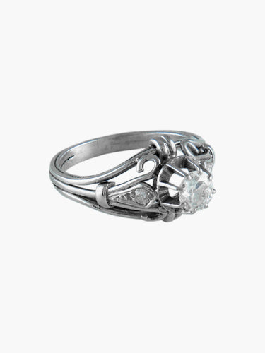 Bague Bague Solitaire Platine 58 Facettes