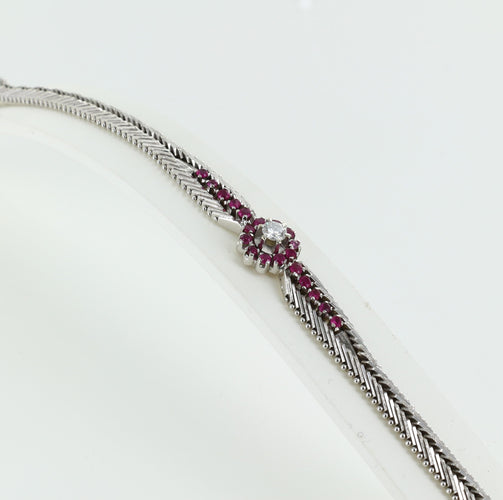 Bracelet Bracelet diamants et rubis 58 Facettes