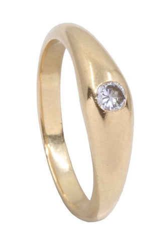 Bague JONC ANGLAIS DIAMANT 58 Facettes 066421