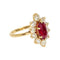 Bague 55 Bague marguerite rubis et diamants 58 Facettes 1-1213/1