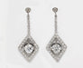 Boucles d'oreilles Boucles d’oreille Art Déco en platine et diamants. 58 Facettes