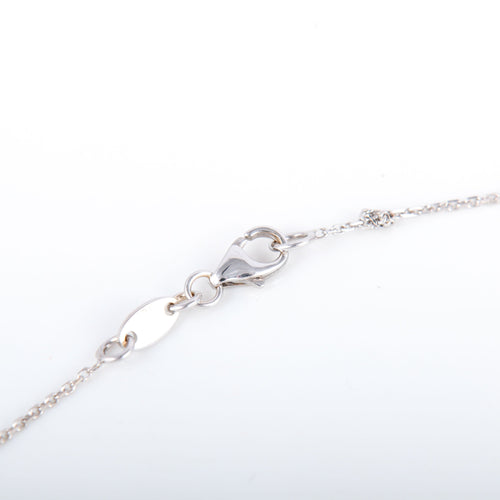 Collier Collier Pendentif Solitaire or blanc 58 Facettes JE703