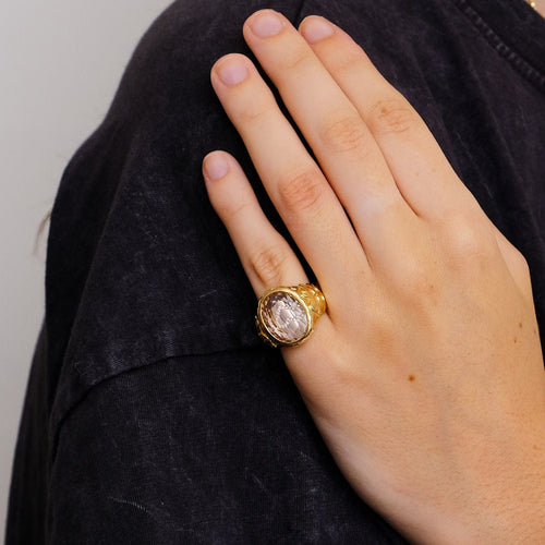 Bague 48 Bague Chevalière Coeur 58 Facettes 2.569