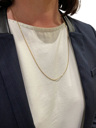 Collier CHAINE MAILLE FORÇAT DIAMANTÉE 58 Facettes 050811