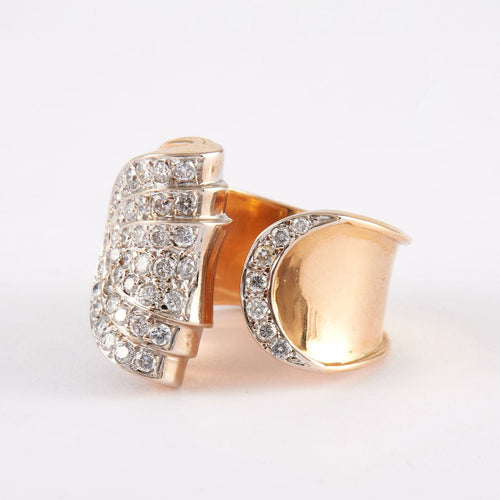 Bague 55 Bague Drapée Diamants 58 Facettes