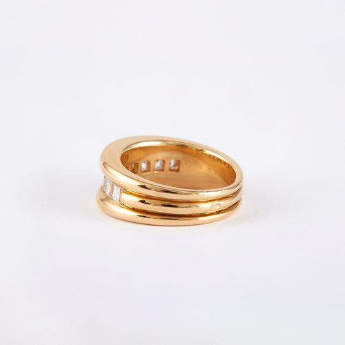 Bague 52 Bague Jonc Diamants carrés 58 Facettes