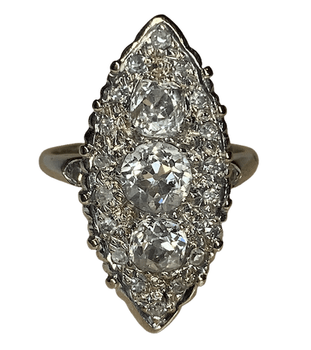Bague 48 BAGUE MARQUISE DIAMANTS 58 Facettes
